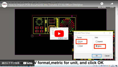 Como Importar Documentos Pcb Para Tronstol E1 Via Altium Designer